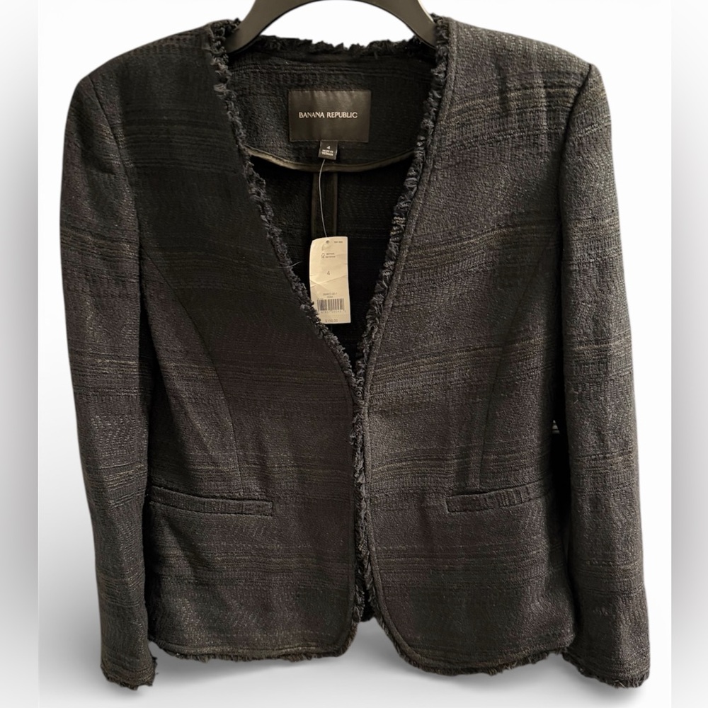 Banana Republic Women's Textured Black Blazer